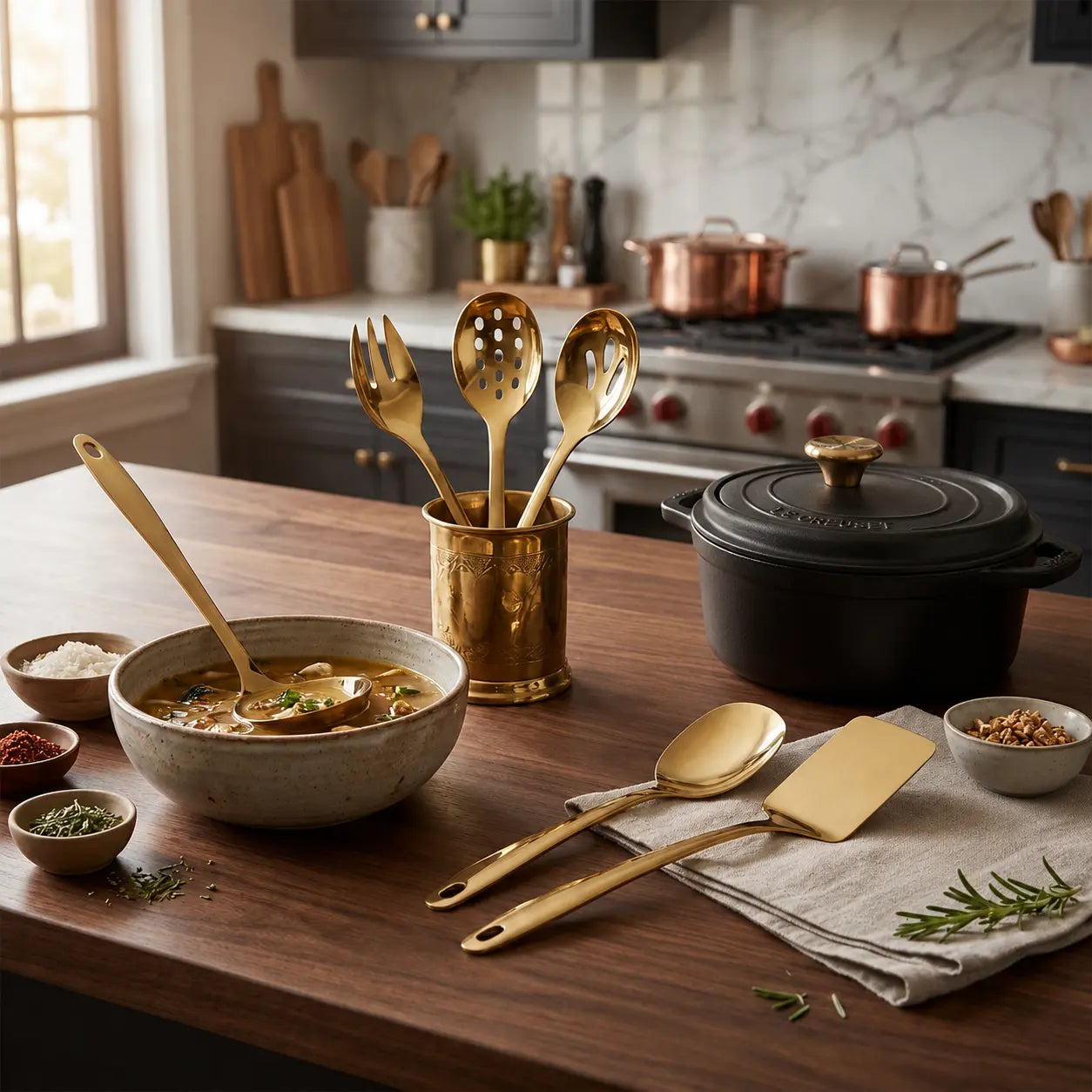 Golden Stainless Steel Utensils