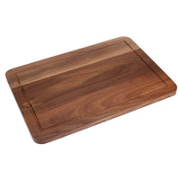 Vague Rectangular Acacia Wooden Serving Tray with Juice Groove 35 cm x 50 cm - Al Makaan Store