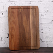 Vague Rectangular Acacia Wooden Serving Tray with Juice Groove 35 cm x 50 cm - Al Makaan Store