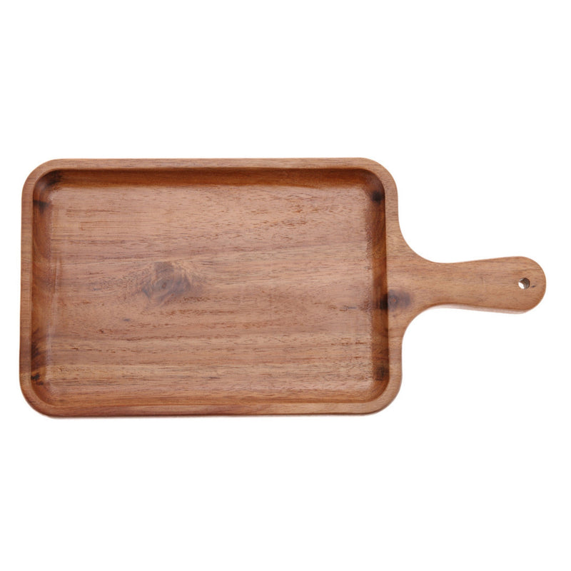Vague Rectangular Acacia Wooden Food Tray - Al Makaan Store