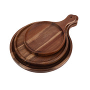 Vague Round Acacia Wooden Food Tray - Al Makaan Store