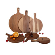 Vague Round Acacia Wooden Pizza Plate 40.5 cm - Al Makaan Store