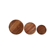 Vague Round Acacia Wooden Tray - Al Makaan Store