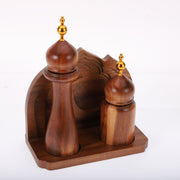 Vague Acacia Wooden Islamic Style Grinder Set - Al Makaan Store
