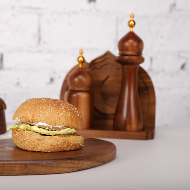 Vague Acacia Wooden Islamic Style Grinder Set - Al Makaan Store