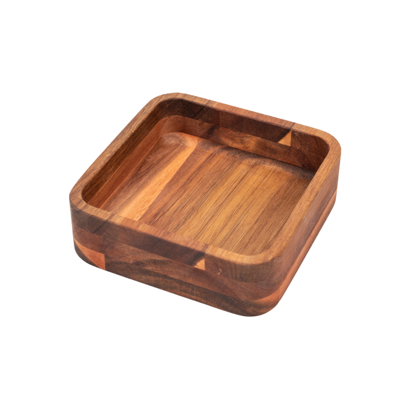Vague Square Acacia Wooden Serving Plate 15 x 4.5 cm