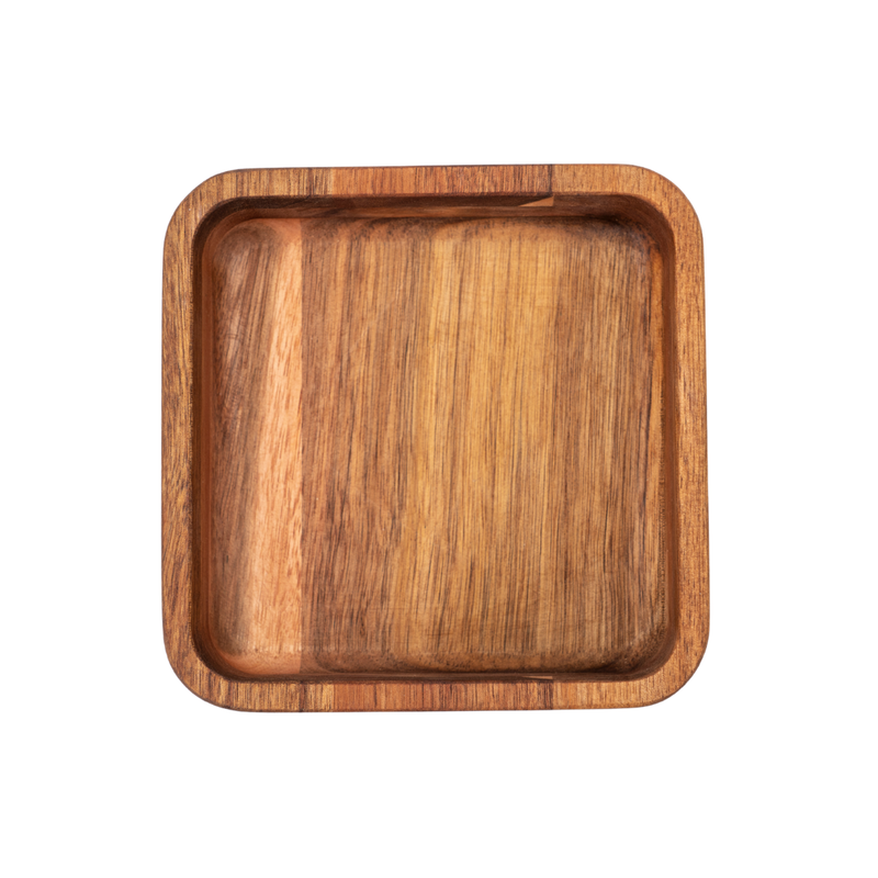 Vague Square Acacia Wooden Serving Plate 15 x 4.5 cm