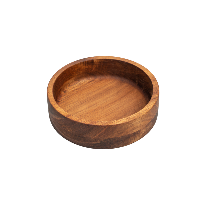 Vague Round Acacia Wooden Serving Plate