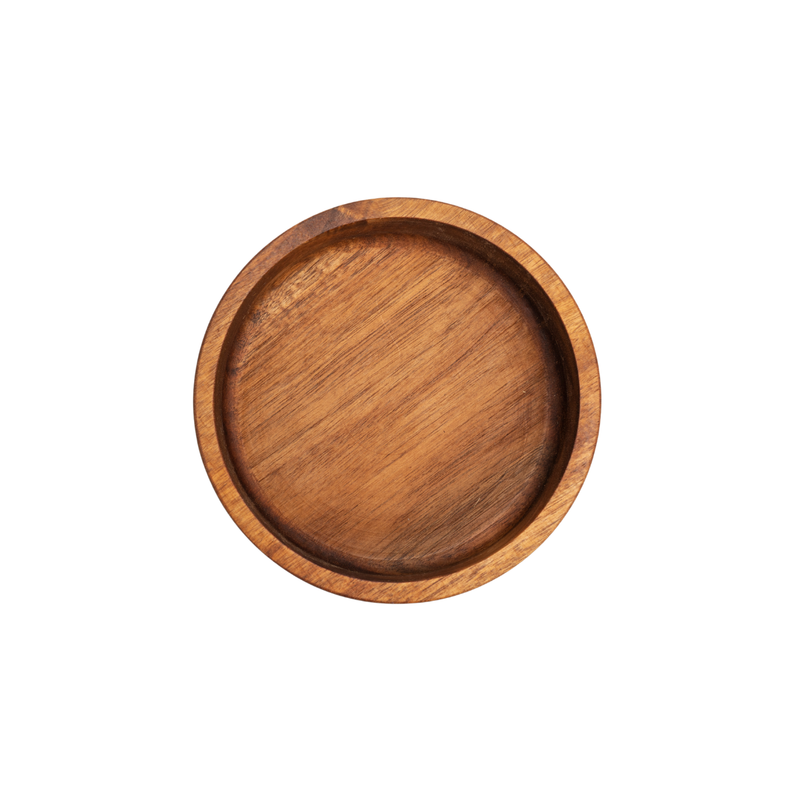 Vague Round Acacia Wooden Serving Plate