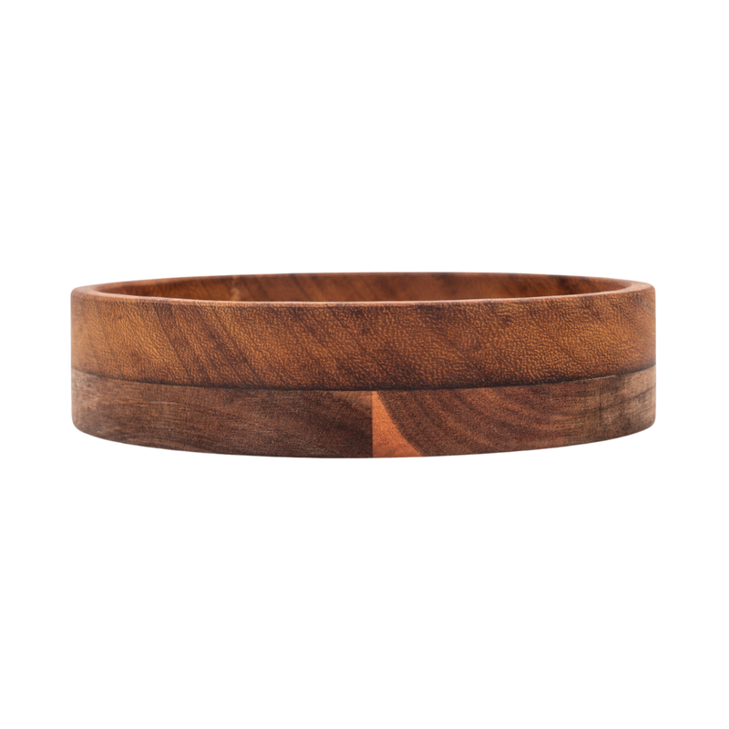 Vague Round Acacia Wooden Serving Plate