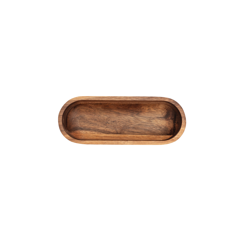 Vague Oval Acacia Wooden Serving Plate