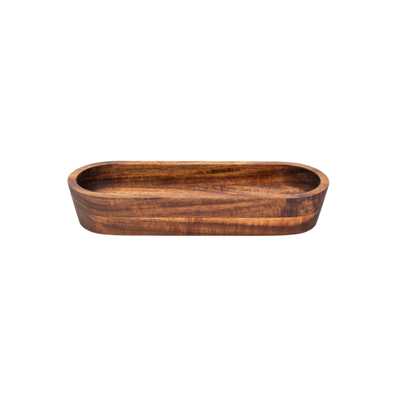 Vague Oval Acacia Wooden Serving Plate