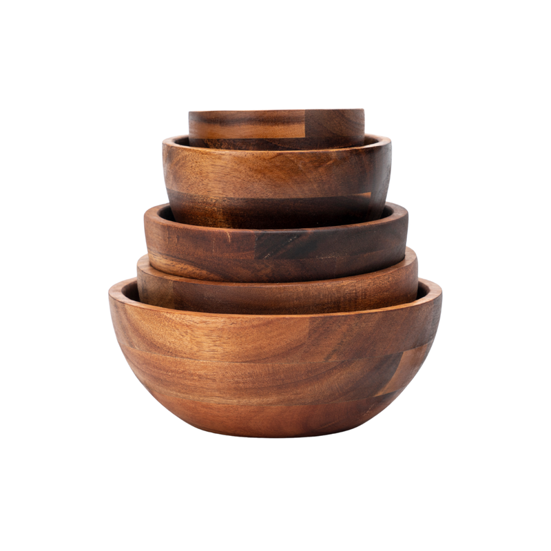 Vague Acacia Wooden Salad Bowl