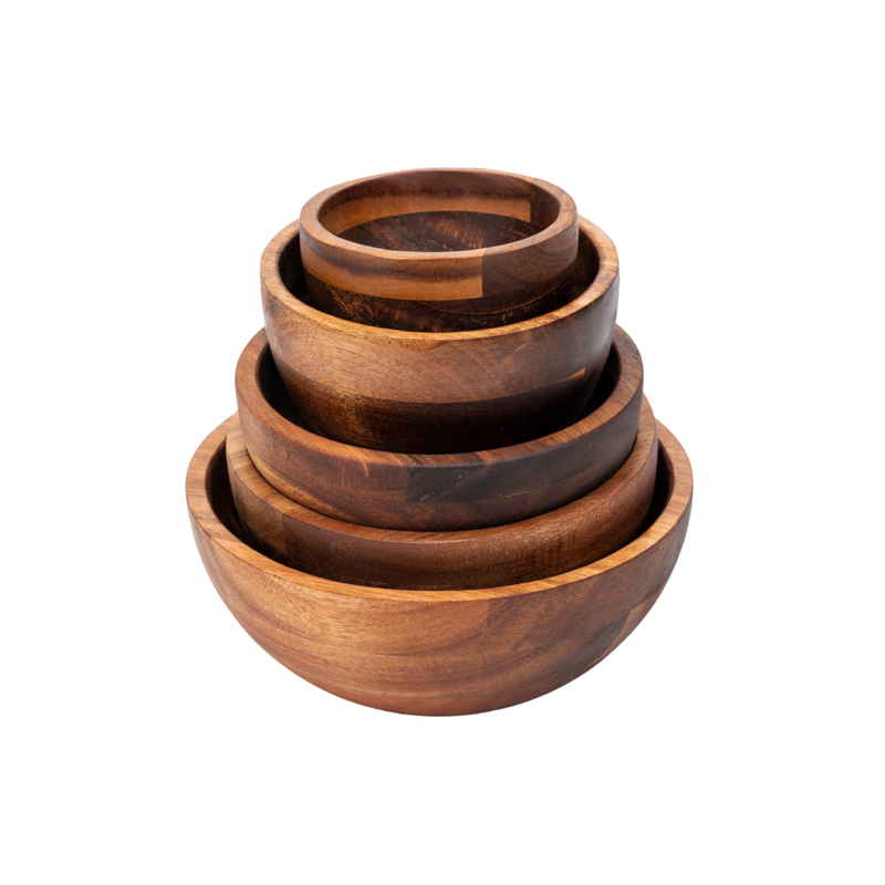 Vague Acacia Wooden Salad Bowl