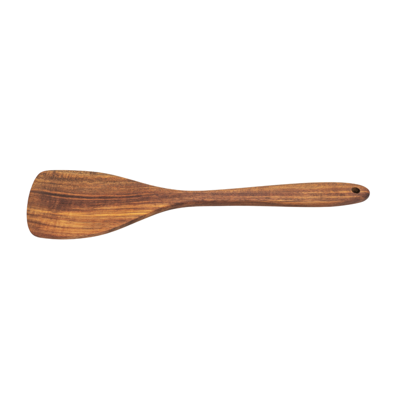 Vague Wooden Frying Spatula  37.2 x 8.8 cm - Al Makaan Store