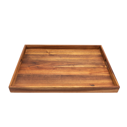 Vague Wooden Rectangular Tray with Handles 64 x 46 x 5 cm - Al Makaan Store