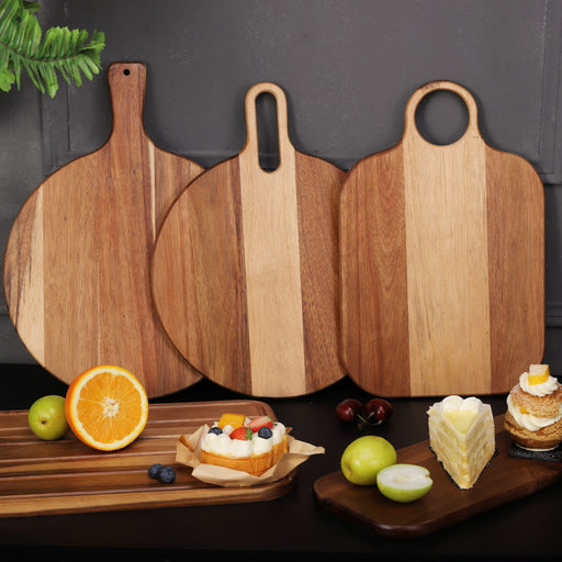 Vague Rectangular Acacia Wooden Cutting Board 38 cm x 25 cm - Al Makaan Store
