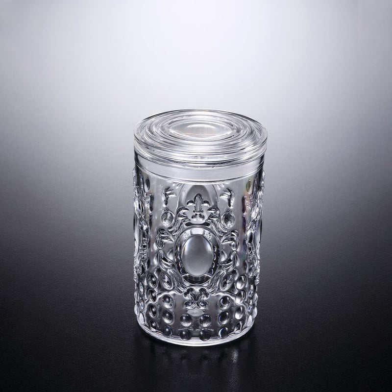 Vague Acrylic Transparent Jar 13 cm x 13 cm x 17 cm