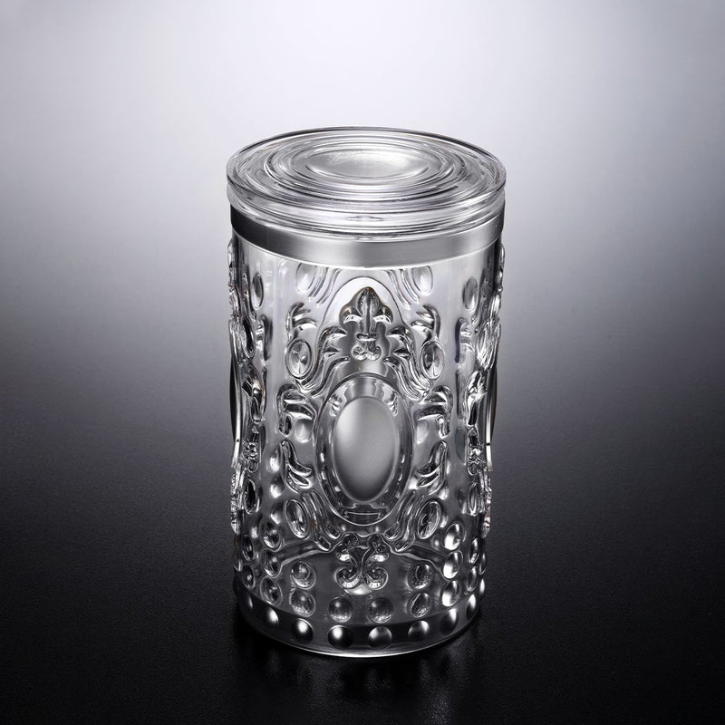 Vague Acrylic Silver Jar - Al Makaan Store