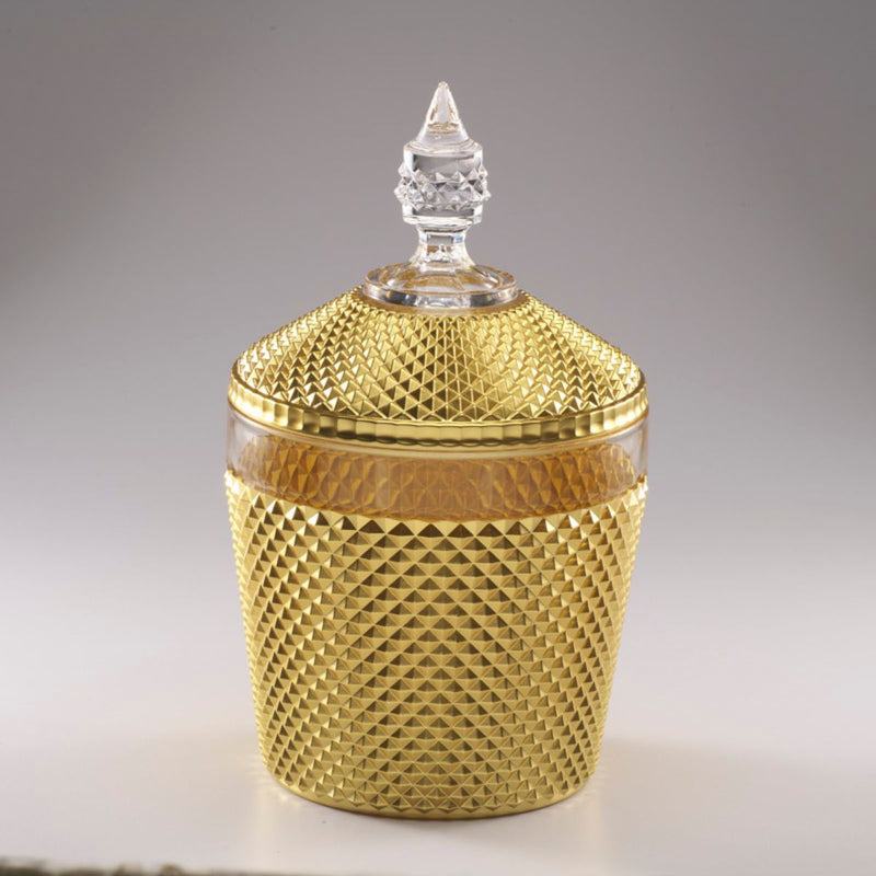 Vague Vague Golden Acrylic Diamond Bucket with Cover - Al Makaan Store