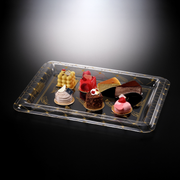Vague Acrylic Golden leaf Desing Tray - Al Makaan Store