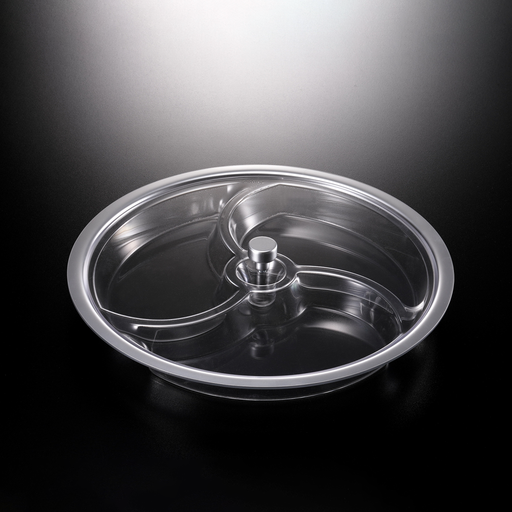 Vague Acrylic 4 compartment Serving Tray - Al Makaan Store