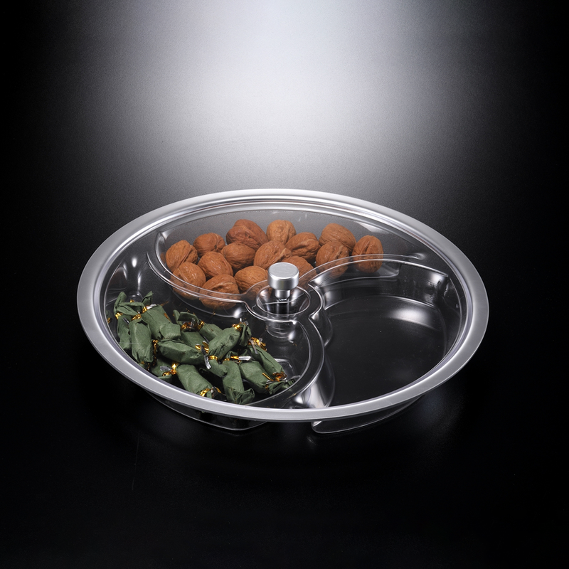 Vague Acrylic 4 compartment Serving Tray - Al Makaan Store