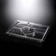 Vague Acrylic Rectangular Serving Set with Dividers 49 cm - Al Makaan Store
