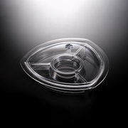 Vague Acrylic Triangle Serving Set with Dividers 35 cm - Al Makaan Store
