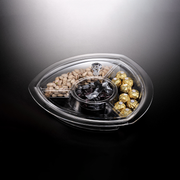 Vague Acrylic Triangle Serving Set with Dividers 35 cm - Al Makaan Store