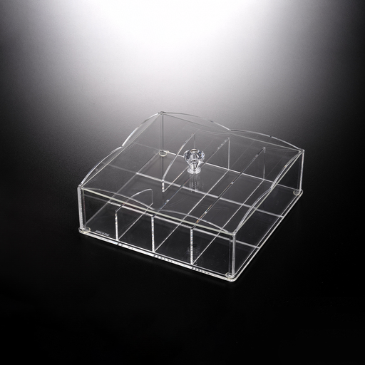 Vague Acrylic Square Cutlery Holder 24 cm - Al Makaan Store