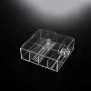 Vague Acrylic Square Cutlery Holder 24 cm - Al Makaan Store