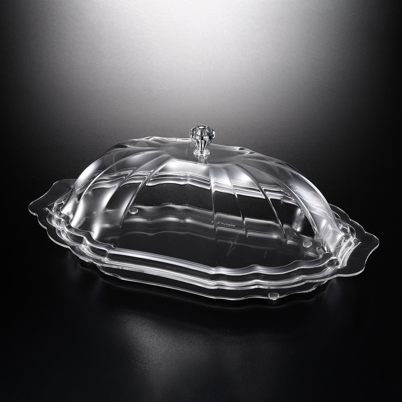 Vague Acrylic Oval Tray 40 x 26.5 cm