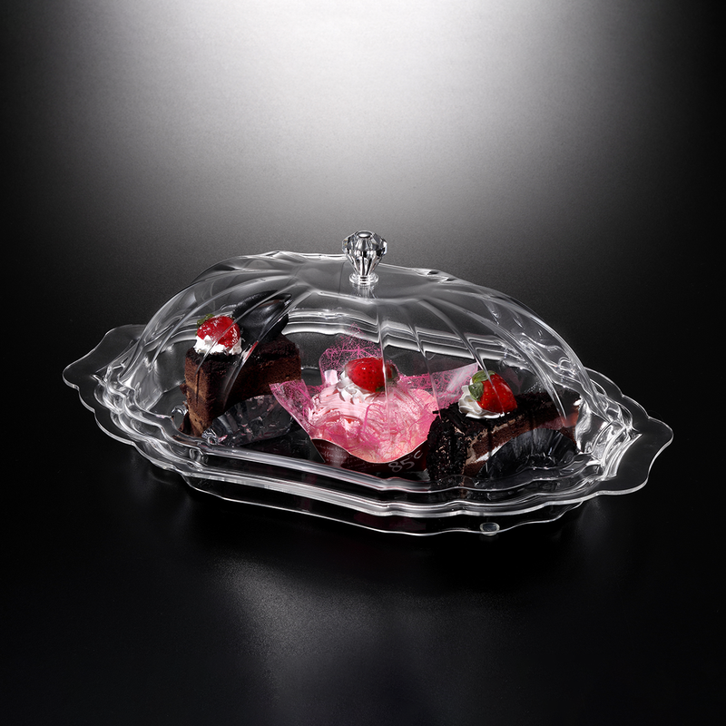 Vague Acrylic Oval Tray 40 x 26.5 cm