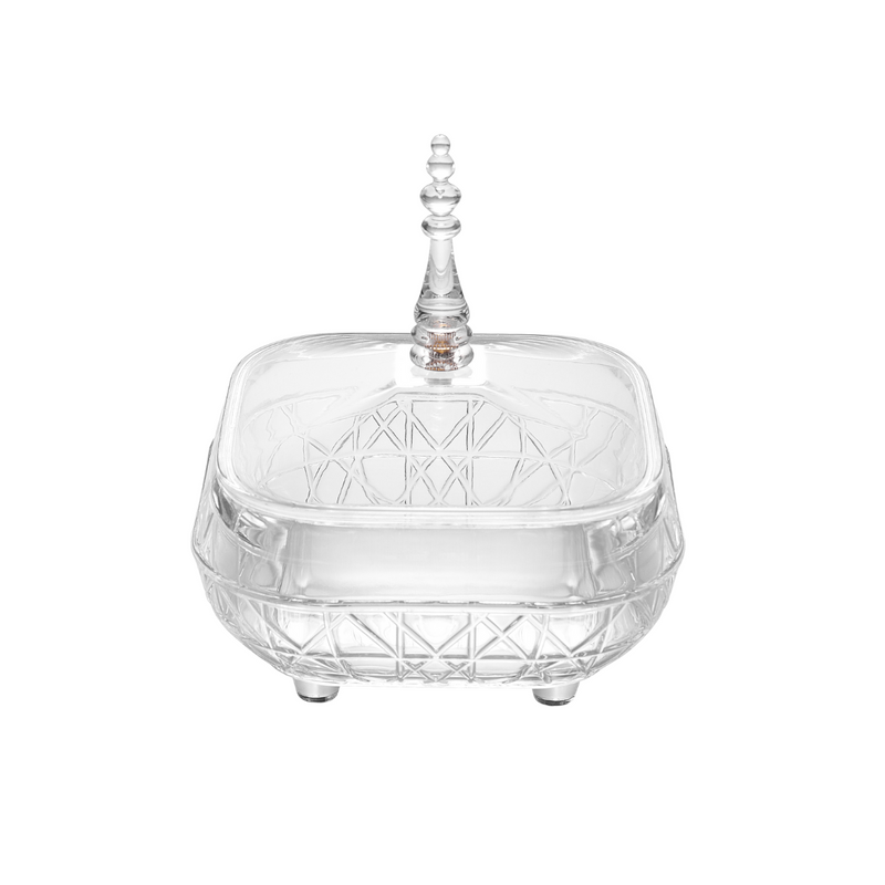 Vague Square Acrylic Date Bowl Set 11.5 cm