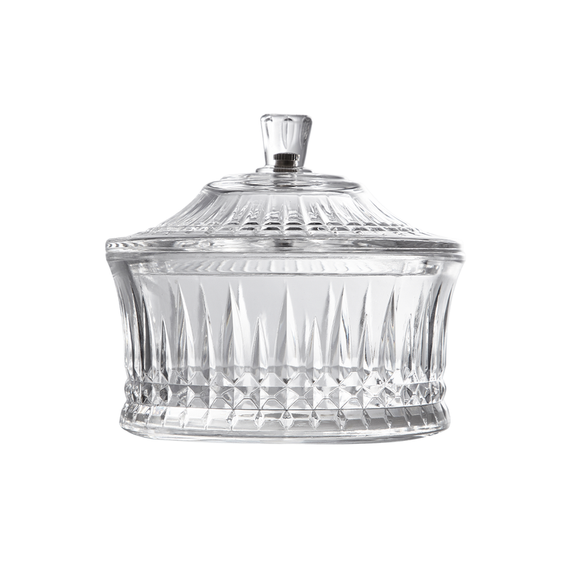 Vague Acrylic Round Bowl with Lid - Al Makaan Store