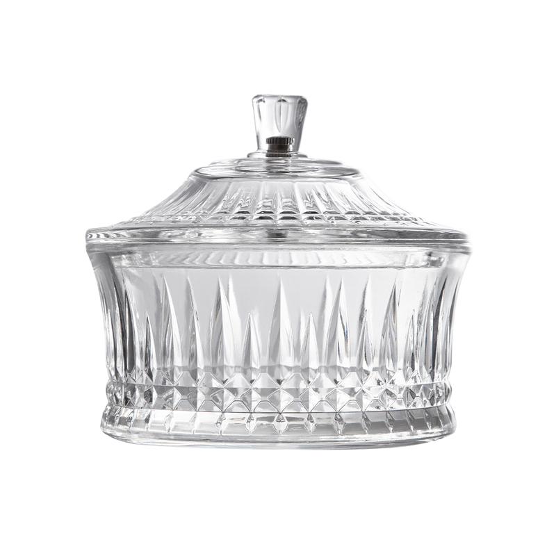 Vague Acrylic Round Bowl with Lid - Al Makaan Store