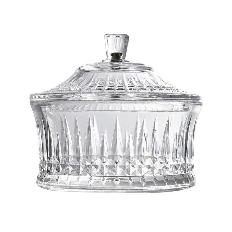Vague Acrylic Round Bowl with Lid - Al Makaan Store