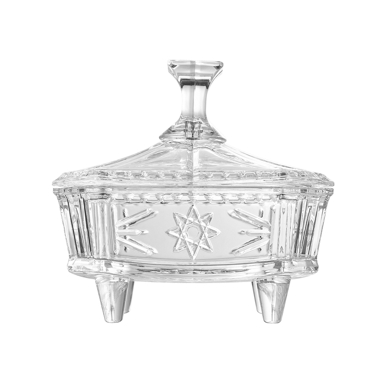 Vague Acrylic Square Bowl with Lid - Al Makaan Store