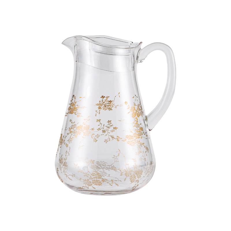 Vague Acrylic Jug Golden Bloom 1.9L - Al Makaan Store