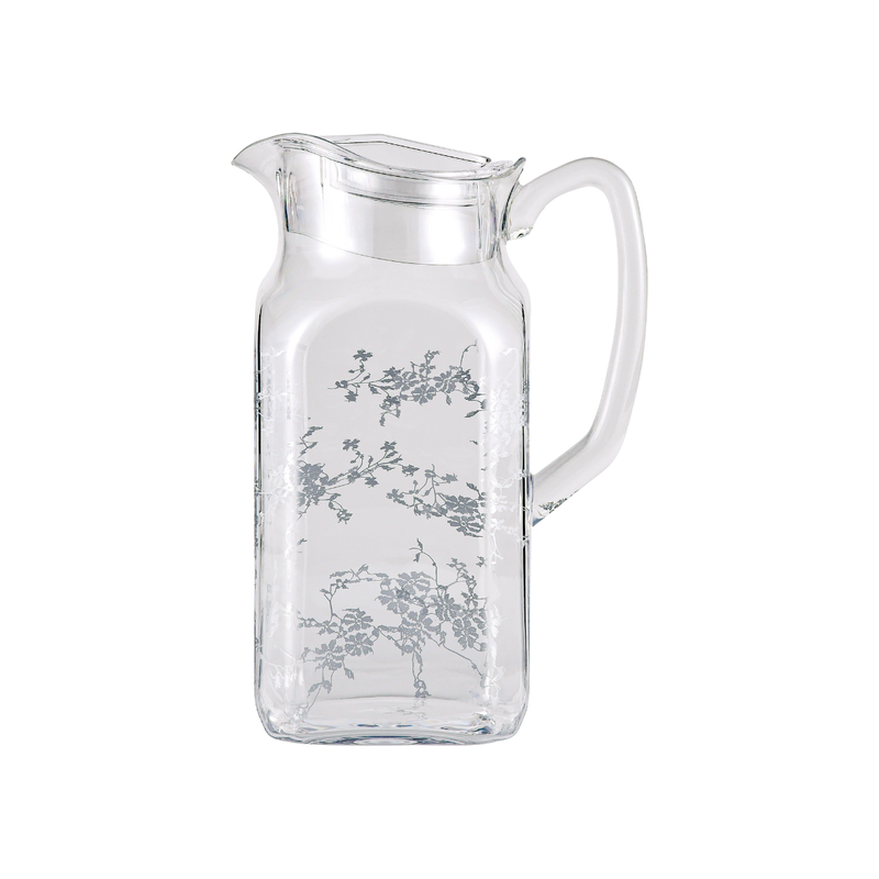 Vague Acrylic Jug Silver Petal 1.9L - Al Makaan Store