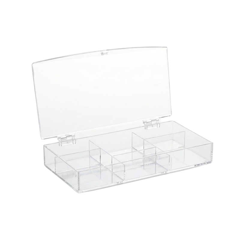 Vague Acrylic Tea Bag Box with Nine Comparment