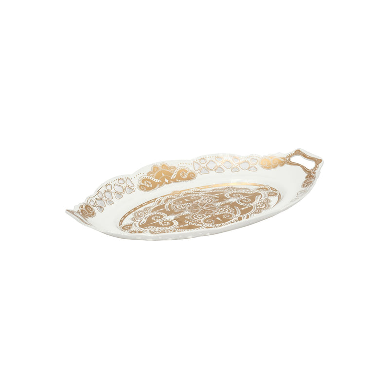 Vague White & Gold Acrylic Tray