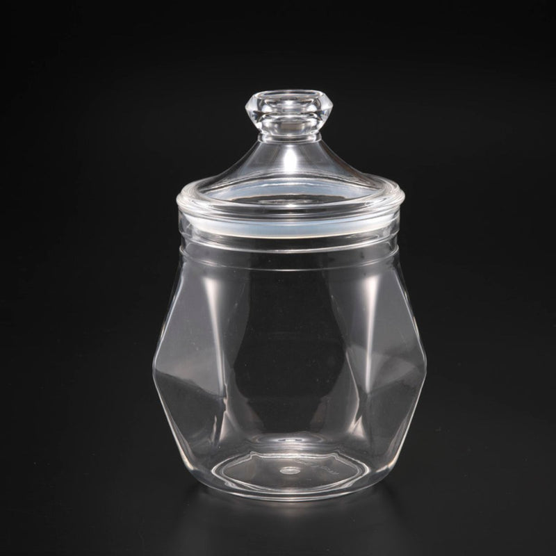 Vague Acrylic Diamond Clear Jar - Al Makaan Store