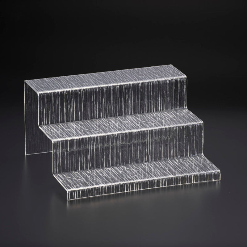 Vague Acrylic Display Dessert Set Bark Design