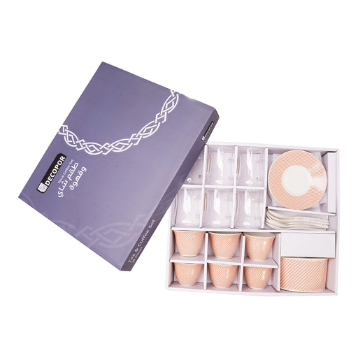 Decopor New Bone China 26 Pieces Tea & Coffee Set - Al Makaan Store