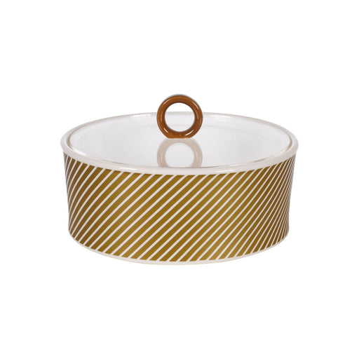 Decopor New Bone China Dates Bowl with Acrylic Lid Set - Al Makaan Store