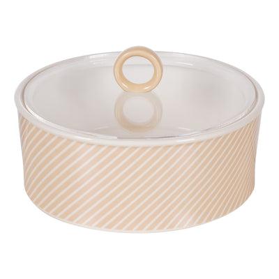 Decopor New Bone China Dates Bowl with Acrylic Lid Set - Al Makaan Store