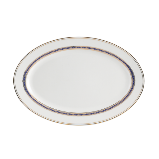 Decopor 12" Oval Plate Midnight Gold Design - Al Makaan Store