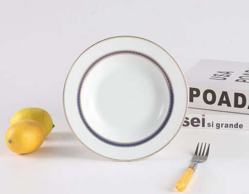 Decopor 8.5" Soup Plate Midnight Gold Design - Al Makaan Store